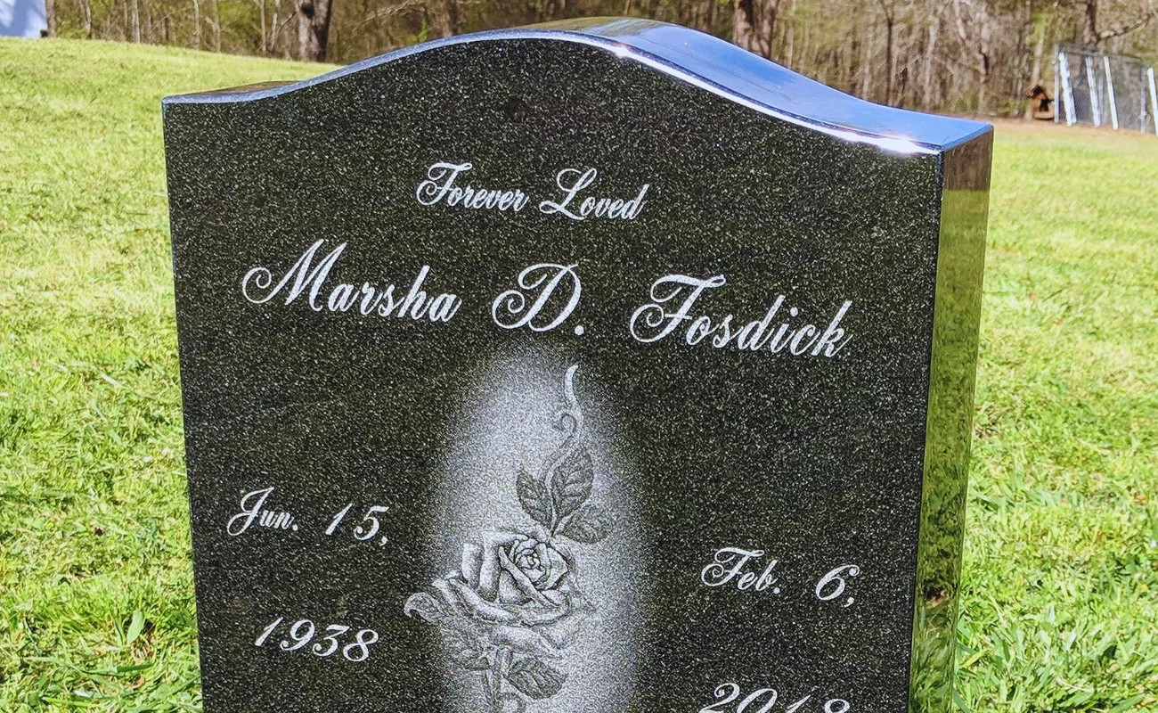 Memorial headstone honoring a loved one's legacy